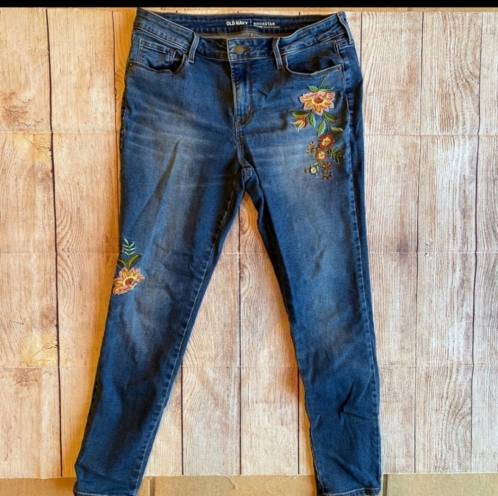 EUC Boho Jeans